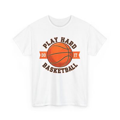 Basketball Court Action Tee | Hoops Game Style | Play Hard Basketball tee