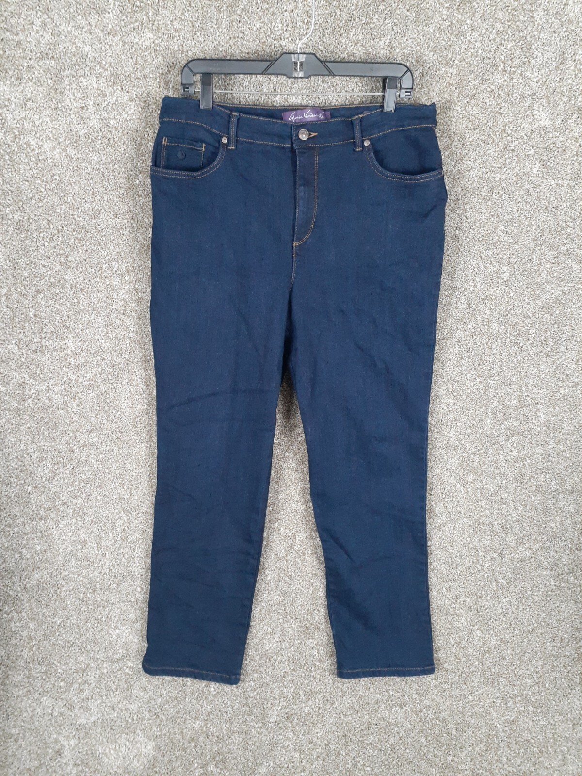 Gloria Vanderbilt Amanda Jeans Womens 14 Short Blue Denim High