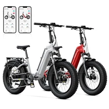NEW Folding Electric Bike for Adults 1500W Peak 60Miles Fat Tire Mountain E-Bike