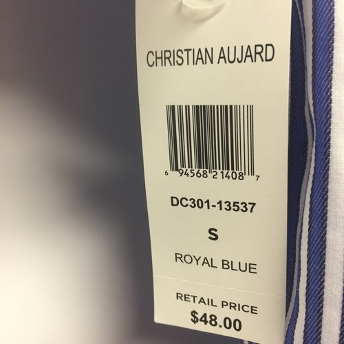 CHRISTIAN AUJARD Herren Hemd mit Flip Manschetten Knopfleiste Größe S blau gestreift - Bild 3 von 5