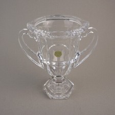 Schwere Kristall Pokal Vase mit Henkel 3395 g