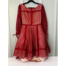 NWOT Joyfolie Mia Joy Size 8 Astoria Dress Crimson Red Mesh High Low Size 2
