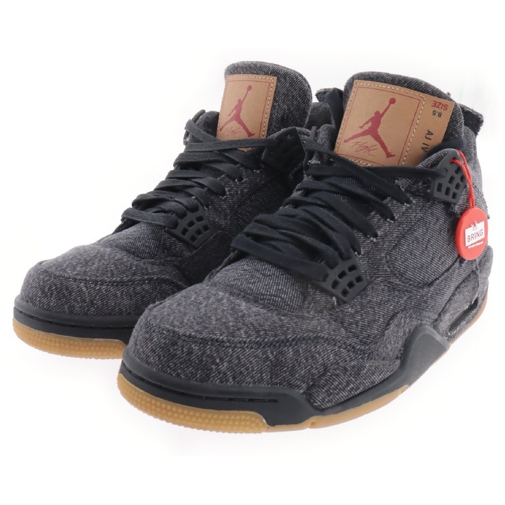 NIKE Men 8.5US Levi'S Air Jordan 4 Retro Nrg Black Denim Low NIKE Men 8.5US Levi'S Air Jordan 4 Retro Nrg Black Denim Low