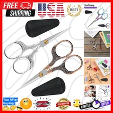 Micro-Serrated 2-Pack Small Scissors - 5" Precision for Tailoring & DIY Projects