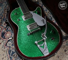 Gretsch G6129T Jet Japanese Green Sparkle-HEADSTOCK REPAIR