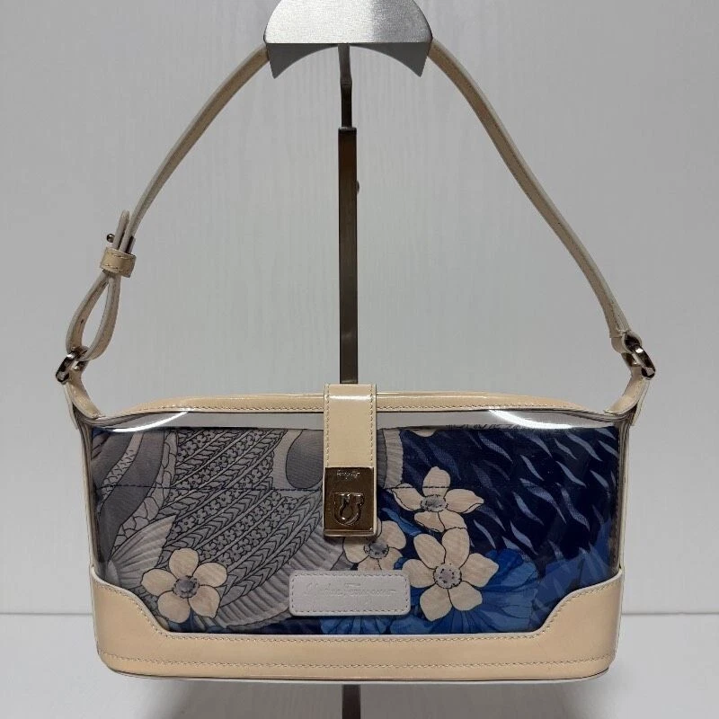 Salvatore Ferragamo Leather Exterior Floral Bags & Handbags for
