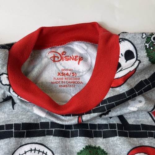 Disney Nightmare Before Christmas child sizeXS 4/5 Set Pajamas 2 pc set Cotton - Picture 2 of 7