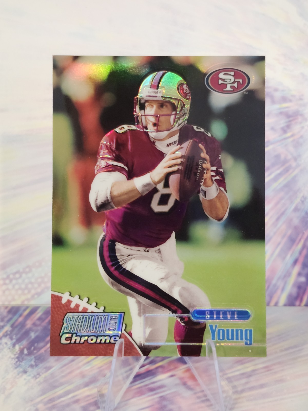 1998 Topps Stadium Club Chrome Steve Young REFRACTOR #SCC4 - 49ers