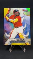 2025 Bowman’s Best RONALD ACUNA JR. #13 Yellow Refractor SP #/75