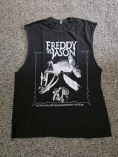 Freddy vs Jason Soundtrack Heavyweight Muscle T Shirt [Large] LA APPAREL