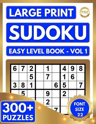 ''Easy Sudoku Puzzle Book Large Print 300+ Brain Exercise Puzzles Adults Seniors