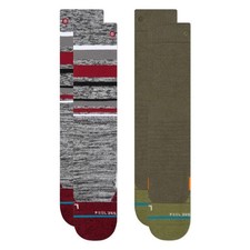 Stance KIDS BOBBIN PERFORMANCE WOOL SNOW OTC 2 PACK SOCKS Large