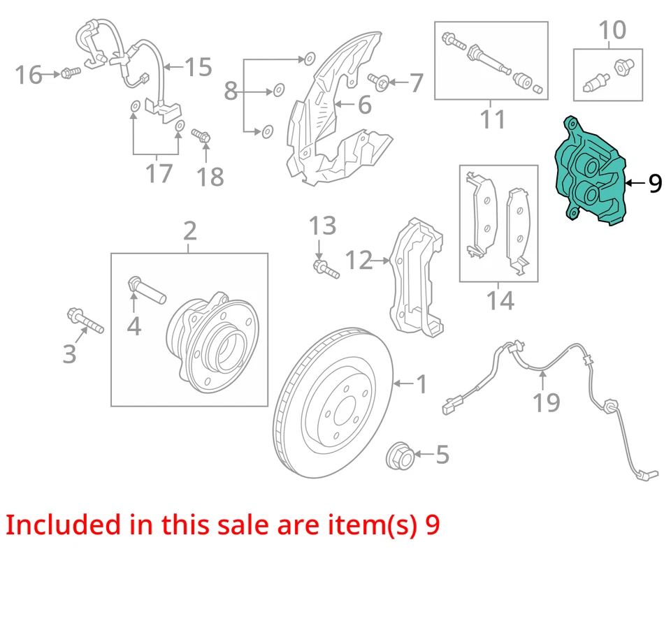 Pinça dianteira esquerda driver L1MZ2B121K para 20-25 Ford Explorer 2800150 - Imagem 4 de 4