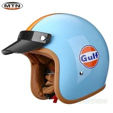 Casco Moto Vintage 3/4 Open Face DOT Omologato ABS Jet Style Casco