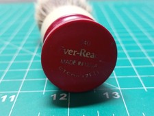 Vintage Shave Brush Ever Ready C40 Made in the USA Red Cream Handle 4 Inch