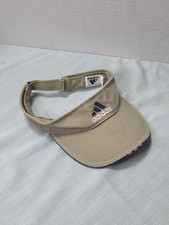 ADIDAS Visor Hat Men's Khaki Adjustable Cap 100 Cotton Retro