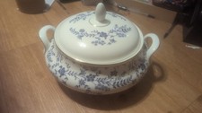 Royal Doulton Sapphire Blossom H5066 Covered Vegetable Tureen Dish