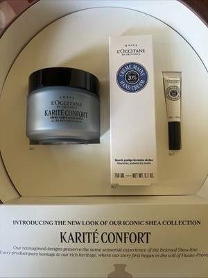 LOccitane Shea Set Hand Cream Nail Cuticle Oil Ultra Rich Body Cream Gift New