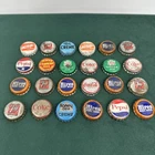 Vintage Soda Bottle Caps Lot Coke Pepsi 7Up Hires Canada Dry Nesbitts (24)