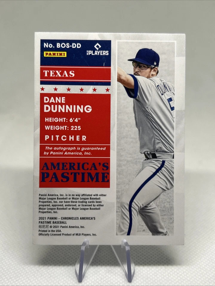 2021 Panini Boys of Summer Autographs #BOS-DD Dane Dunning /99 (AU, RC) - Image 2 of 2