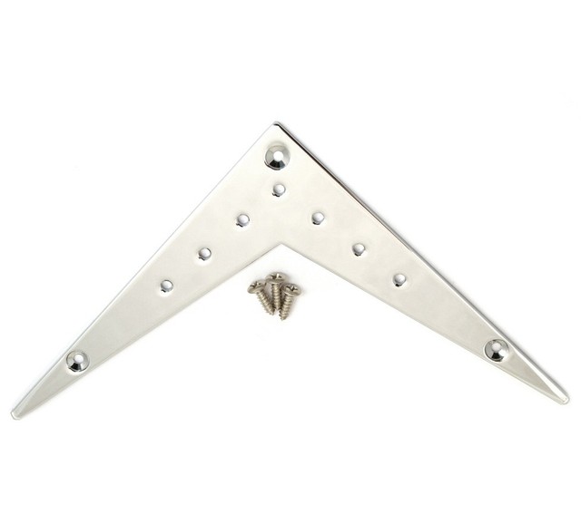 Chrome 7string Vee Flying V Style Electric Guitar Tailpiece FVT7STC