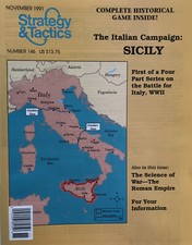 The ITALIAN CAMPAIGN: SICILY Game and S&T #146. UNPUNCHED! +3