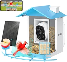 Bird Feeder with Camera, Smart Bird Feeder Camera with AI Identify, Metal Bird F