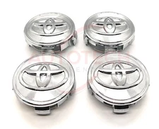 SET OF 4 TOYOTA WHEEL RIMS CENTER CAPS CHROME LOGO 62MM CAMRY