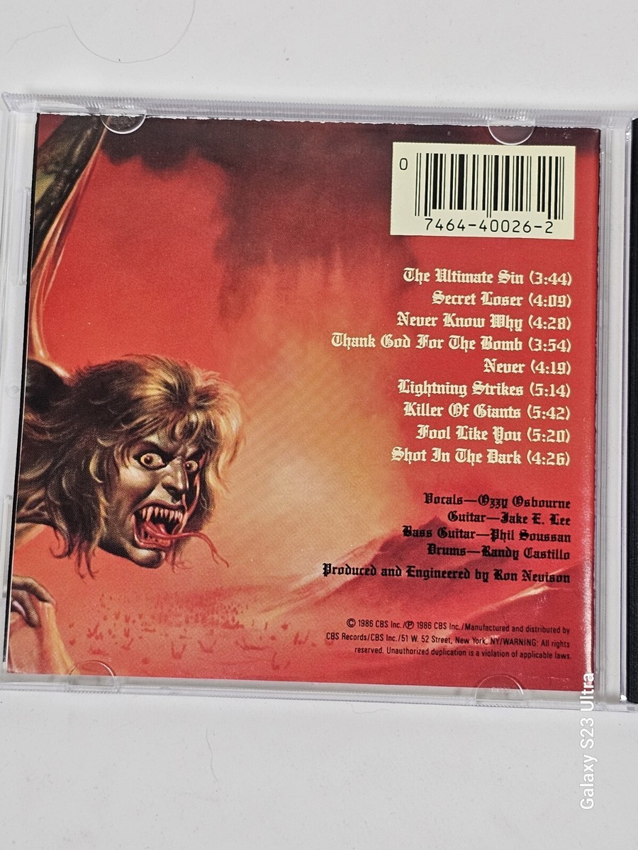 Ozzy Osbourne-The Ultimate Sin-CBS- Virgin Music-Japan