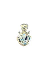 John Hardy  Lava Blue Topaz Sterling Silver 18K gold pendant