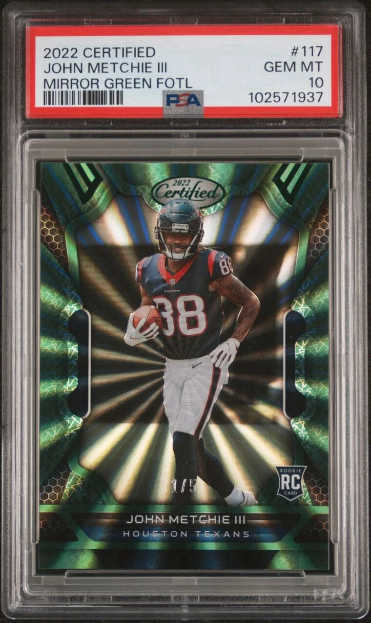 John Metchie Panini Certified #117 Mirror Green Fotl