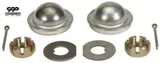 CHEVY FORD DISC BRAKE DUST CAP HARDWARE KIT SPINDLE NUTS WASHERS COTTER PINS LRG