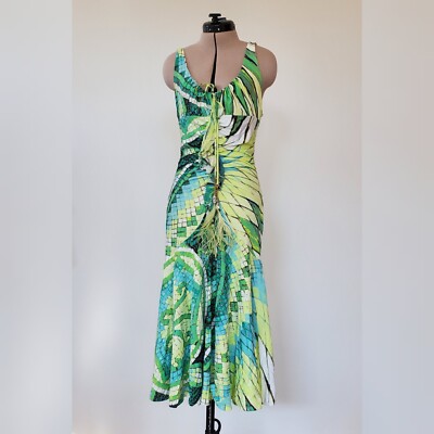 Roberto Cavalli SS04 Silk Print Midi M MED RARE HTF