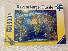 New Sealed Ravensburger xxl 300 world landmark map globe Geography Puzzle