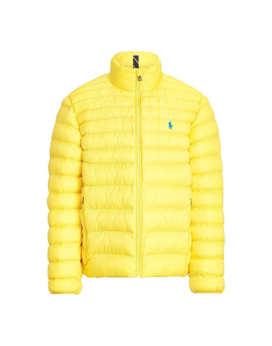 $228 Polo Ralph Lauren Mens, The Packable Jacket, Yellow, XL $228 Polo Ralph Lauren Mens, The Packable Jacket, Yellow, XL