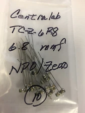 CENTRALAB TCZ-6R8 6.8MMF NPO/ZERO 10 PCS NOS