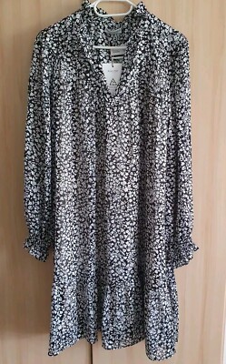 Abendkleid - mittellang - NEU - Gr. 44 - weiß/schwarz/Glitzer - Marie Lund 
