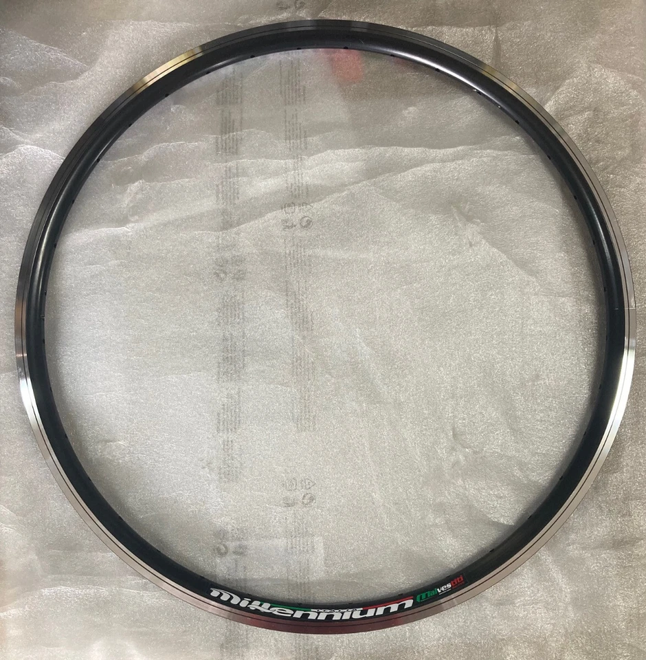 Cerchio bici 26 pollici mtb nero 36 fori doppia camera MILLENIUM Malvestiti