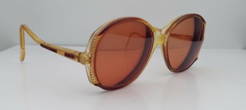 Vintage Ceaser braune runde Sonnenbrille NUR RAHMEN Frankreich - Bild 1 von 5