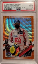 Mick Schumacher 2021 Topps Chrome F1 #51 ORANGE WAVE #/25 PSA 9 MINT RC  🔥 
