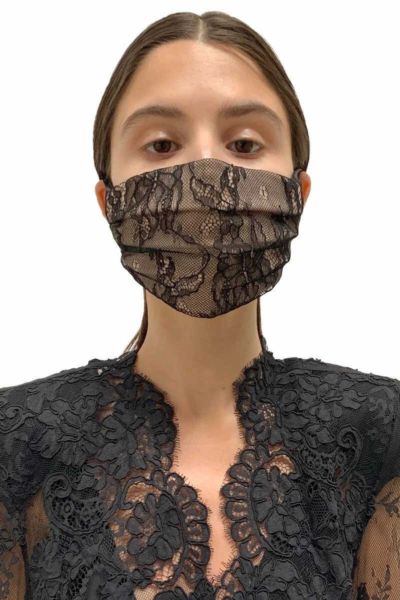 UNTTLD Black Lace Face Mask L72652