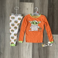 Star Wars Girls Pajamas Grogu Baby Yoda Halloween Mummy Long Sleeve Size 8