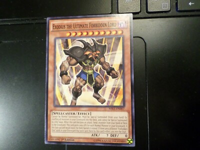 Yu-Gi-Oh Exodius Card Yu-Gi-Oh! Card - Exodius The Ultimate Forbidden Lord  - Near Mint Condition Konami Trading Card