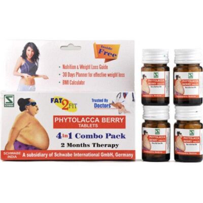 4 x Dr. Willmar Schwabe PHYTOLACCA BERRY TABLETS Helps Managing Excess Weight