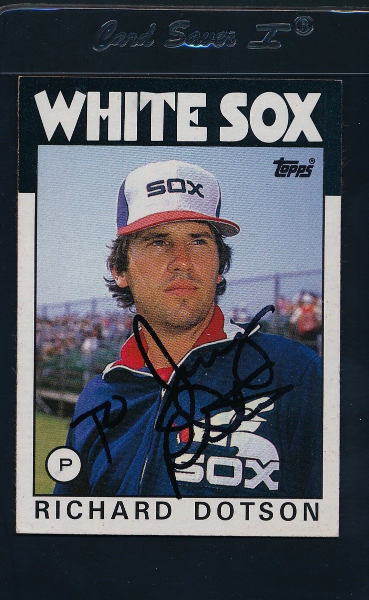 1986 Topps #612 Richard Dotson White Sox Signed Auto *17456