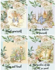 Peter Rabbit Decoupage Prints Set of 8 Images Each Size 4.5” For Decoupage #PRD8