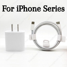 20W USB-C Fast Charger PD Adapter  Cable For iPhone 8/11/12/13/14 15 X Pro iPad