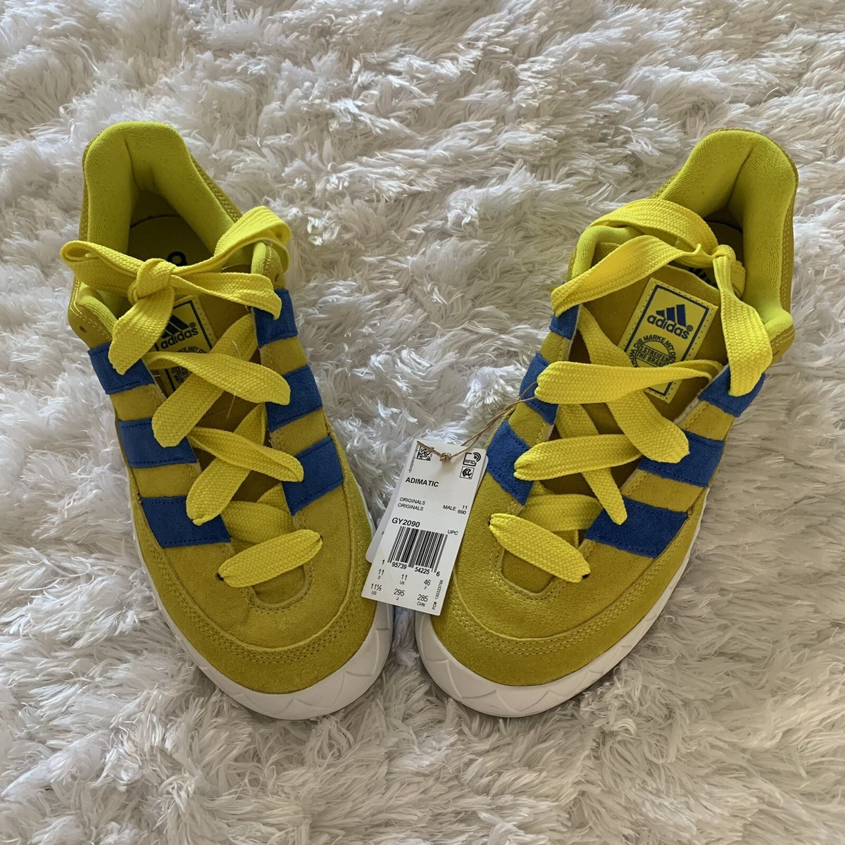 Adidas Adimatic - Bright Yellow GY2090 Mens Shoes Sneakers 
