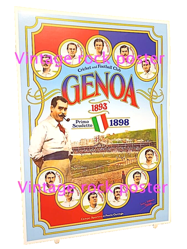 Ancien écusson Genoa Calcio Vintage – Écusson En Toile Brodé Pour Collection