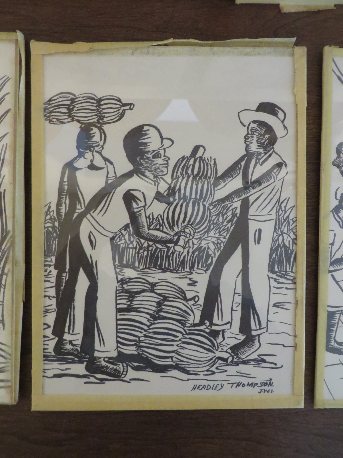 HEADLEY THOMPSON ORIGINAL PRINTS SIGNED JAMAICAN ARTIST SET OF 5